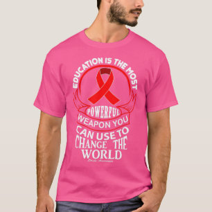 Camiseta Educação pode mudar a consciência mundial