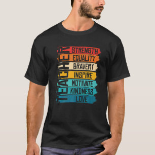 Camiseta Educador de professor negro histórico afro-america