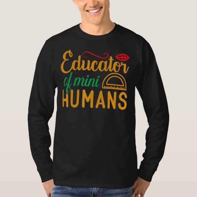 Camiseta Educador Do Mini Professor De Retrô Humano (Frente)