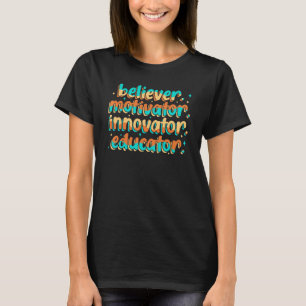 Camiseta Educador Inovador de Motivador Acreditante Escola