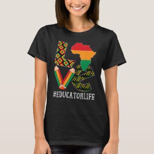 Camiseta Educador: Mapa do Amor Africano-Americano História
