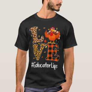 Camiseta Educador Vida Amor Ação de Graças Leopardo Peru Ou