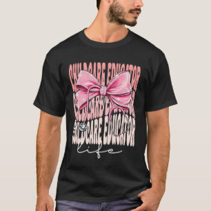 Camiseta Educadora de Creche Vida Semana Dia para Mulheres