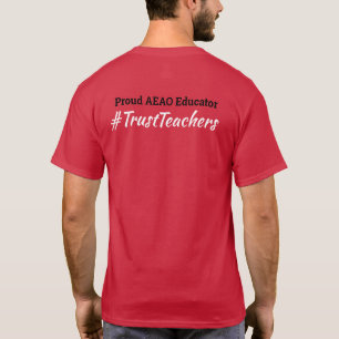 Camiseta educadora orgulhosa (vermelha)