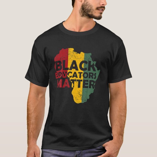Camiseta Educadores negros importam professor raízes africa (Frente)