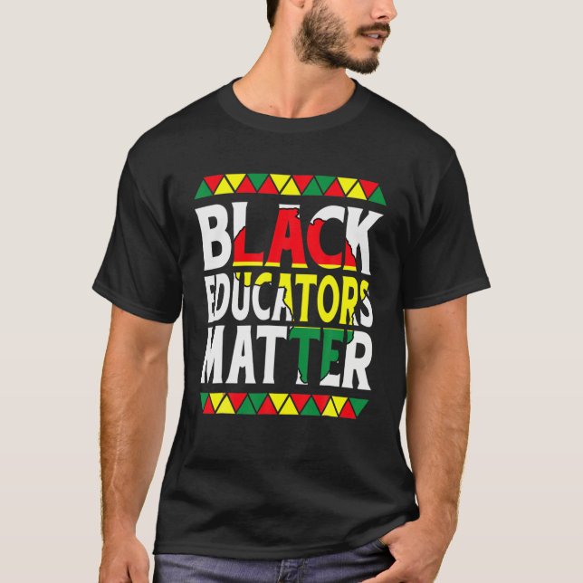 Camiseta Educadores Pretos Importam História Negra do Profe (Frente)