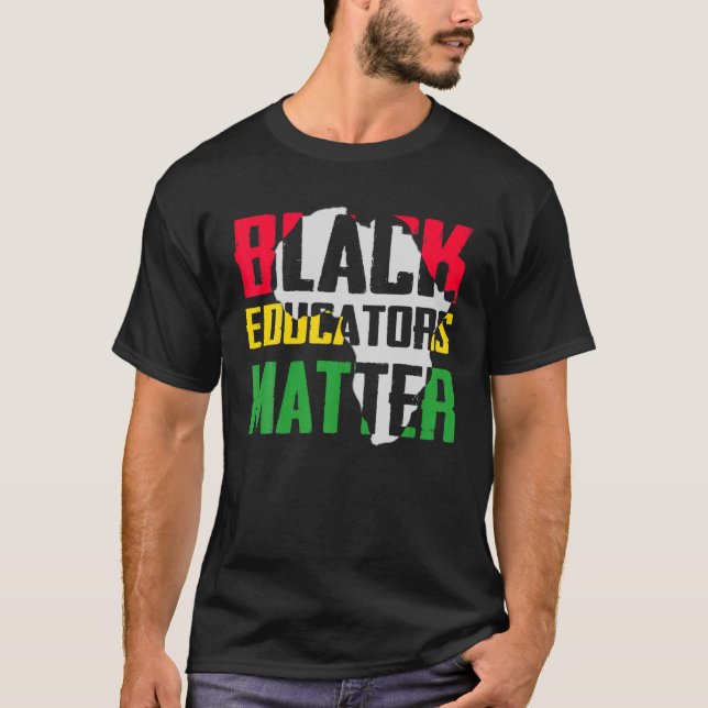 Camiseta Educadores Pretos Importam História Negra do Profe (Frente)