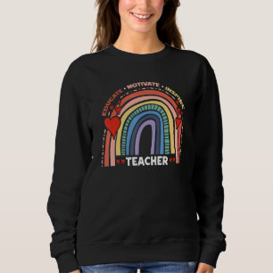 Camiseta Educar Motivação Inspire Professor Arco-Íris Aprec