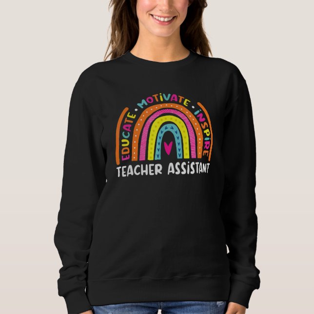 Camiseta Educar Motivar Inspire Professor Assistente Arco-Í (Frente)