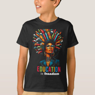 Camiseta Education Is Dom Black Teacher Books Black History