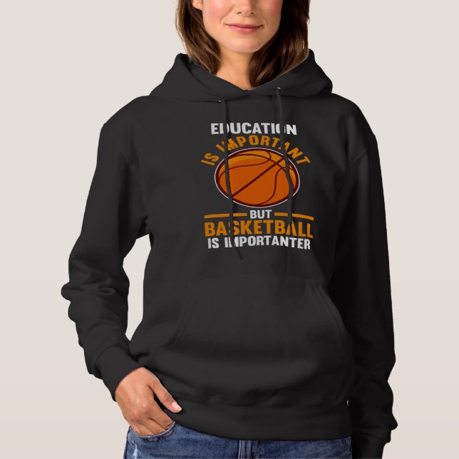 Camiseta education is important but basketball is important (Frente)