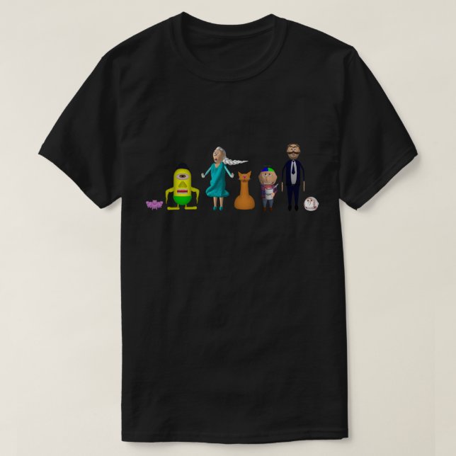 Camiseta EdukayFUN (Com Johnny, Papa, Ulsa e mais) (Frente do Design)