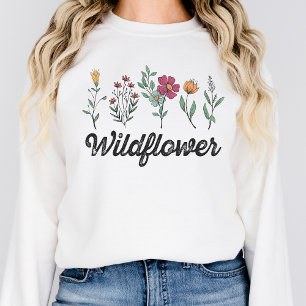 Camiseta Edulcorante de flor selvagem para mulheres Impress
