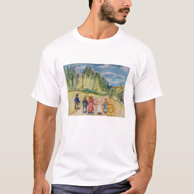 Camiseta Edvard Munch - A Floresta de Fairytale (Frente)