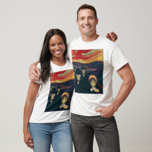 Camiseta Edvard Munch Classic Painting, Ansiedade (1894)