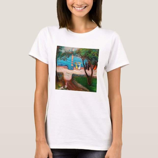 Camiseta Edvard Munch - dança na praia (Frente)
