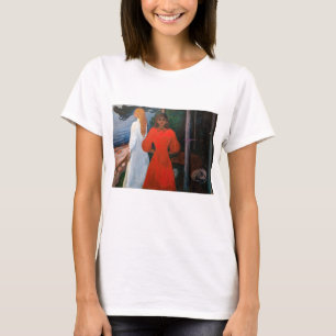Camiseta Edvard Munch - Vermelho e Branco