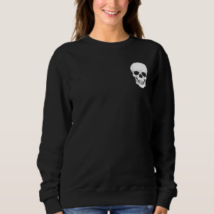 Camiseta Eerie White Skull Silhout Simple Halloween