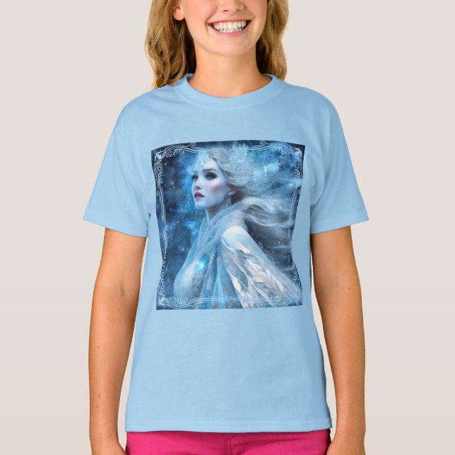 Camiseta Eethal Frozen Snow Queen Fantasy Art (Frente)