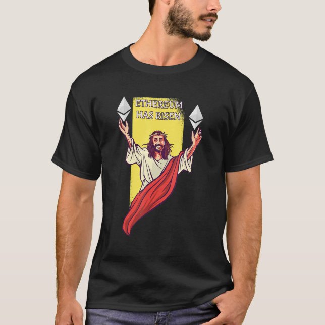 Camiseta Eethum Crypto Tem Criptomoeda Aumentada Jesus (Frente)