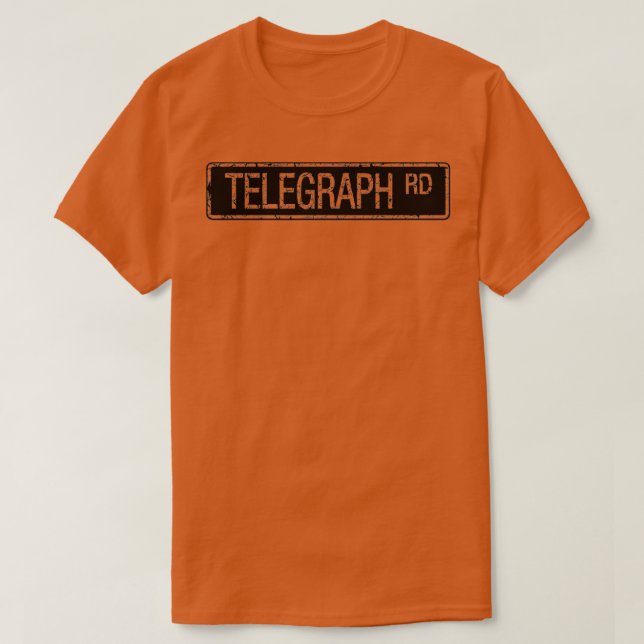 Camiseta Efeito de estêncil rodoviário Telegraph (Frente do Design)