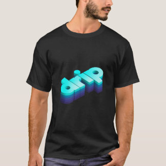 Camiseta Efeito de Texto de Drill 3D