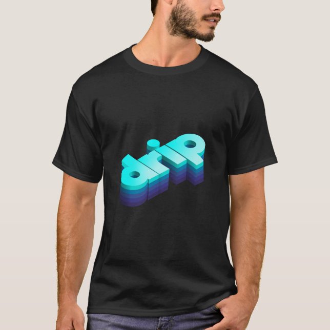 Camiseta Efeito de Texto de Drill 3D (Frente)
