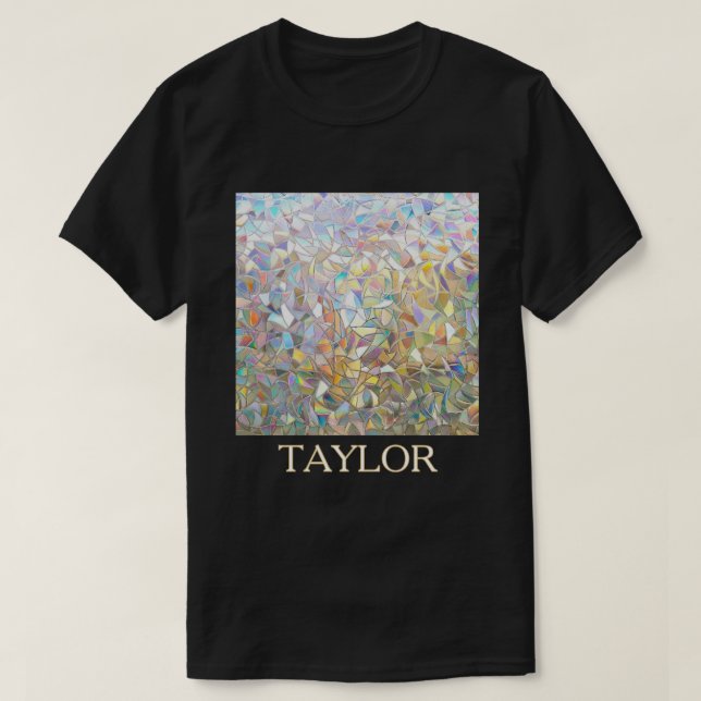 Camiseta Efeito de Vidro Colorido Prismático - Arco-íris Pr (Frente do Design)