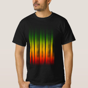 Camiseta Efeito Desfocado Rebelde Tipografia Rasta Reggae