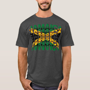 Camiseta efeito Texto do Sacudir Sinalizador Jamaica