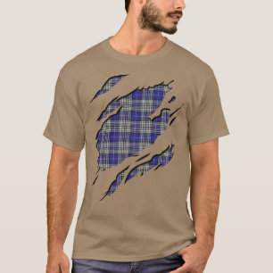 Camiseta Efeitos da xadrez de Tartan de Napier do clã