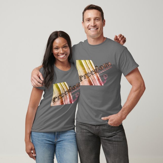 Camiseta Efeitos multicolores metálicos livres escritos com (Unissex)