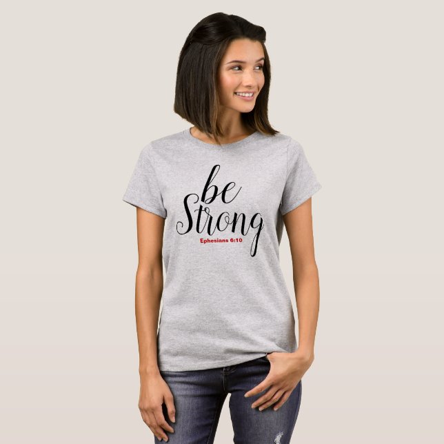 Camiseta Éfesianos 6:10 - Camisa-T Básica (Frente Completa)