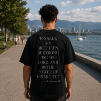 Camiseta Efésios 6:10 | Seja Forte No Senhor