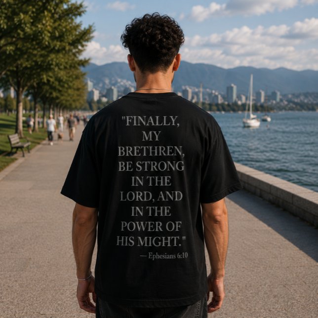 Camiseta Efésios 6:10 | Seja Forte No Senhor  (Criador carregado)