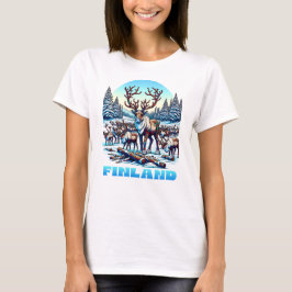 Camiseta Efetivo de renas da Finlândia