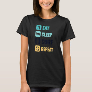 Camiseta Efetue a repetição do Surf de latência