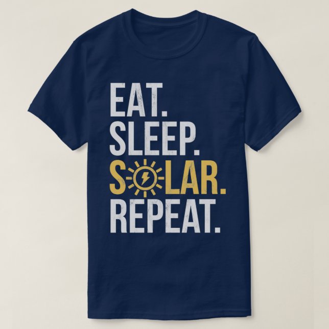 Camiseta Efetue o repouso solar repita energia renovável (Frente do Design)
