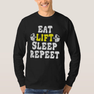 Camiseta Efetue Repetição da Elevação da Elevação de Peso E