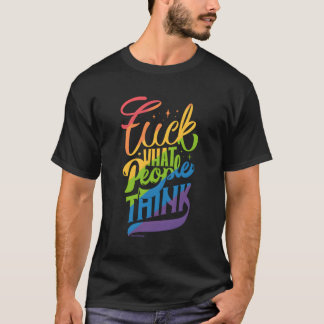 Camiseta Eff W Pessoas Think Lgbtq Rainbow Flag Para Orgulh