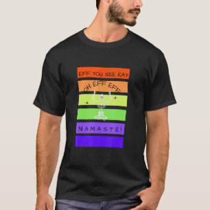 Camiseta Eff You See Kay Yoga Esqueleto Sarcástico Hallowee