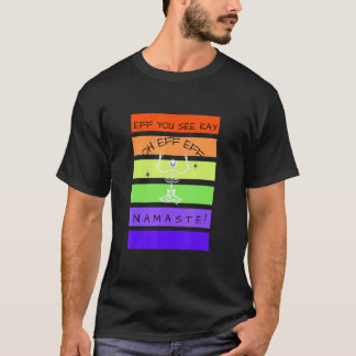 Camiseta Eff You See Kay Yoga Esqueleto Sarcástico Hallowee