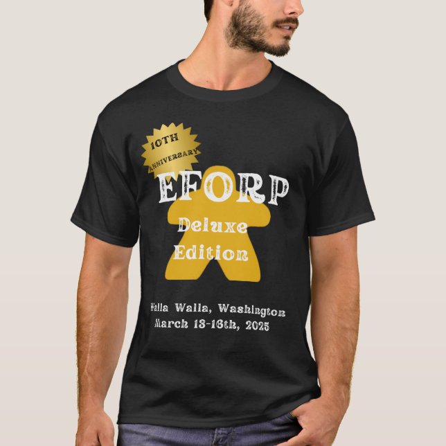 Camiseta EFORP 2025 10º Aniversário Deluxe Edition Amarelo (Frente)