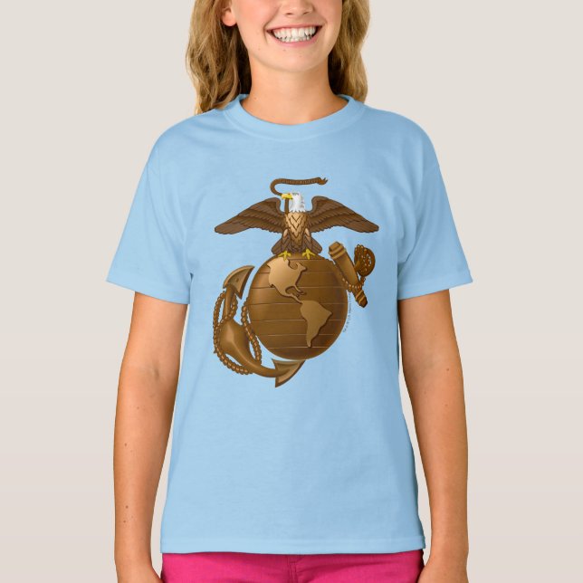 Camiseta EGA de cor do cheio - Bronze (Frente)