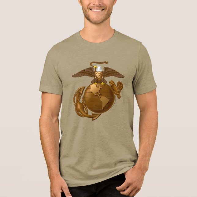 Camiseta EGA de cor do cheio - Bronze (Frente)