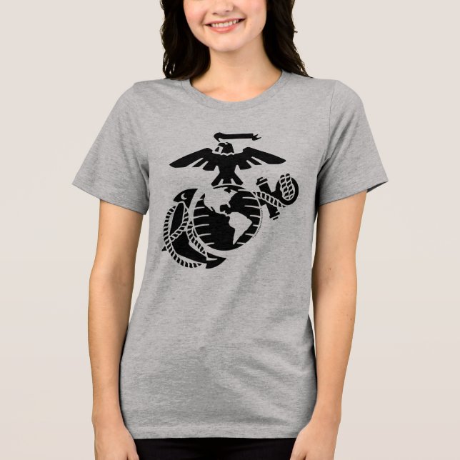 Camiseta EGA de uma cor - Preto (Frente)