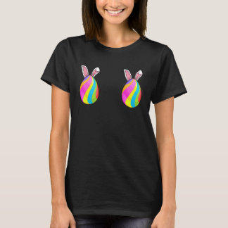 Camiseta Egg Bunny Bar Happy Easter Day  Women Queen