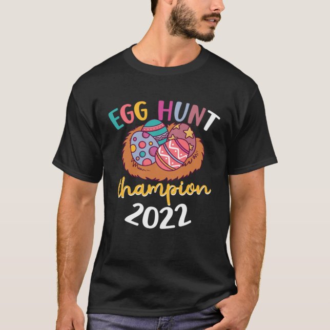 Camiseta Egg Hunt Champion 2022 Festival Easter Bird s Nest (Frente)