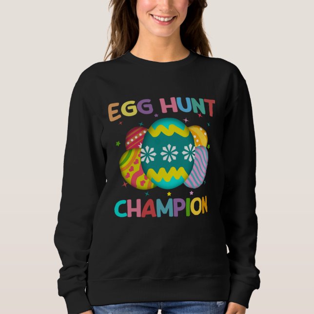 Camiseta Egg Hunt Champion  Easter Day Bunny Hunting Egg (Frente)