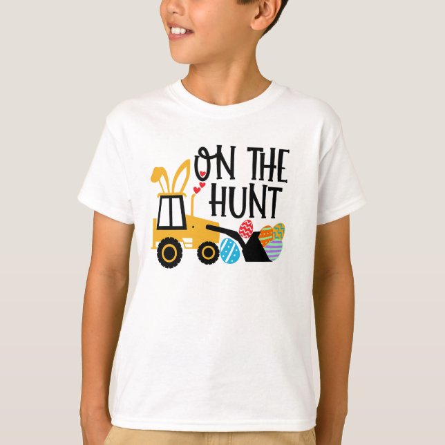 Camiseta Egg Hunt Is on, Kids Easter (Frente)